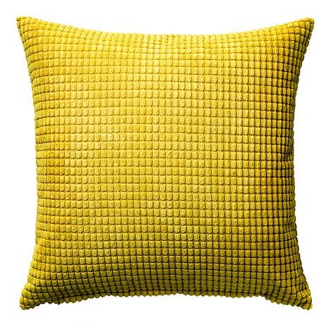 Żółta poduszka do salonu